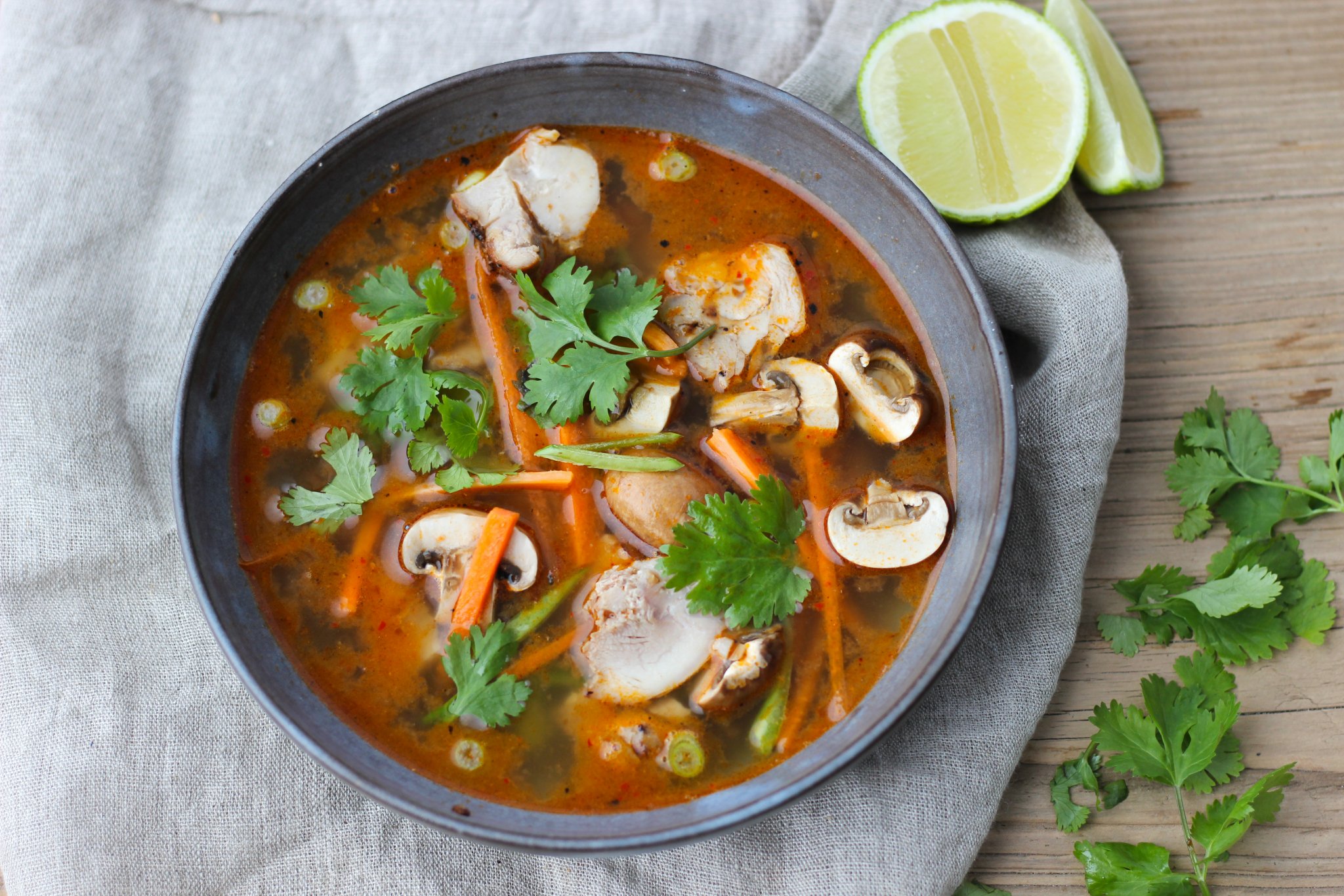 Tom Yum Gai En lækker suppe med masser af smag!